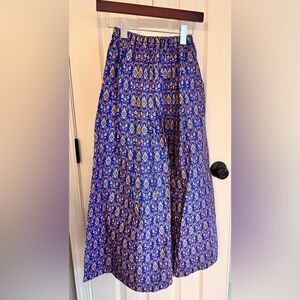 Elegant Blue Patterned Skirt